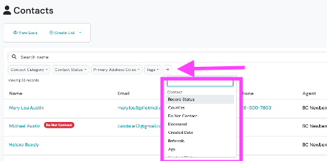 Screenshot: How do I add another filter?