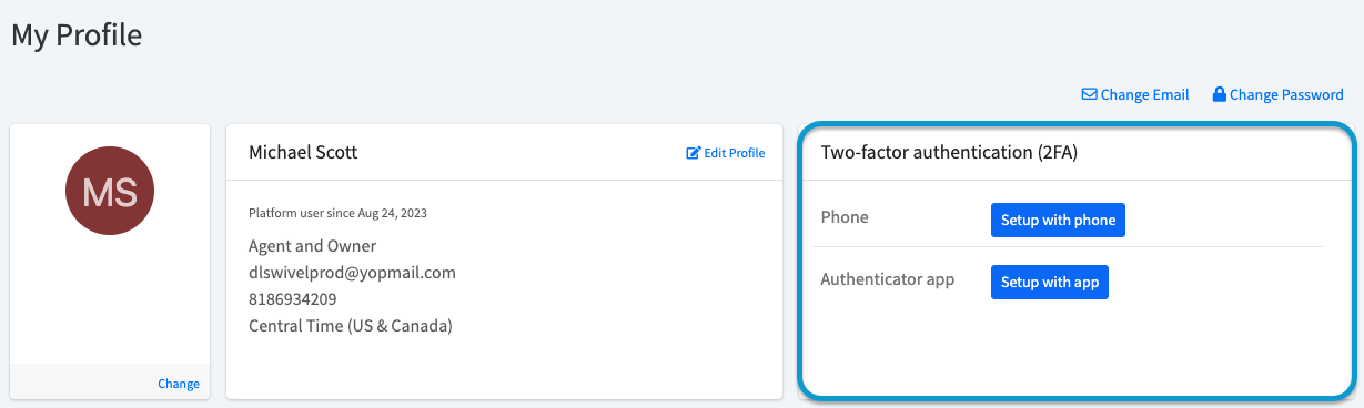 Screenshot: Set Up Two-Factor Authentication (2FA)
