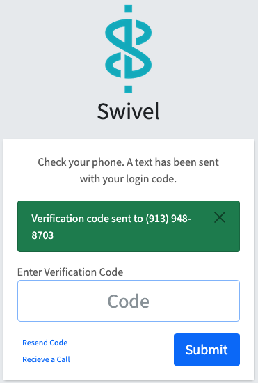 Screenshot: Set Up Phone Verification (Text or Voice)