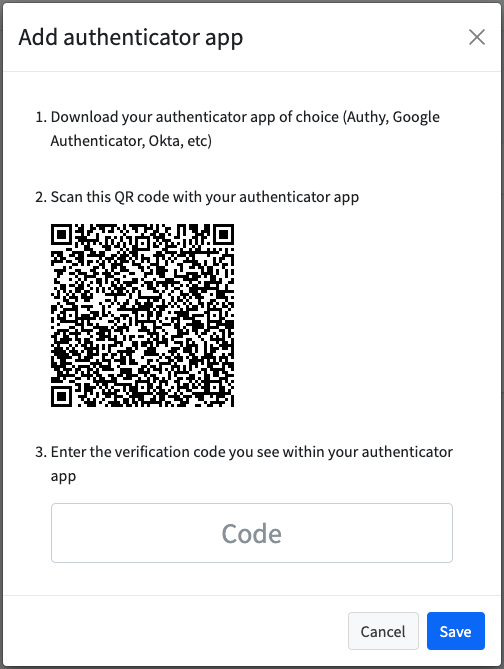 Screenshot: Set Up Google Authenticator, Authy, or Another Authenticator App