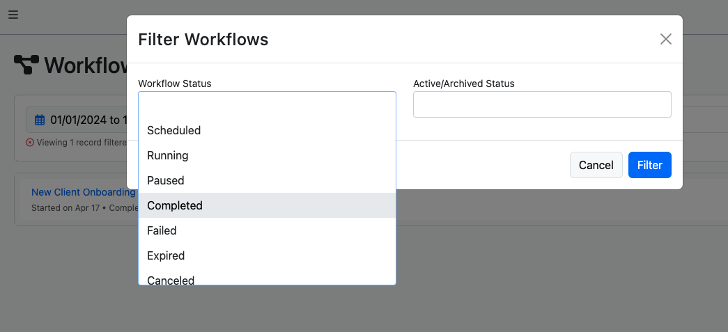Screenshot: Tasks or Workflows: Which one to use?