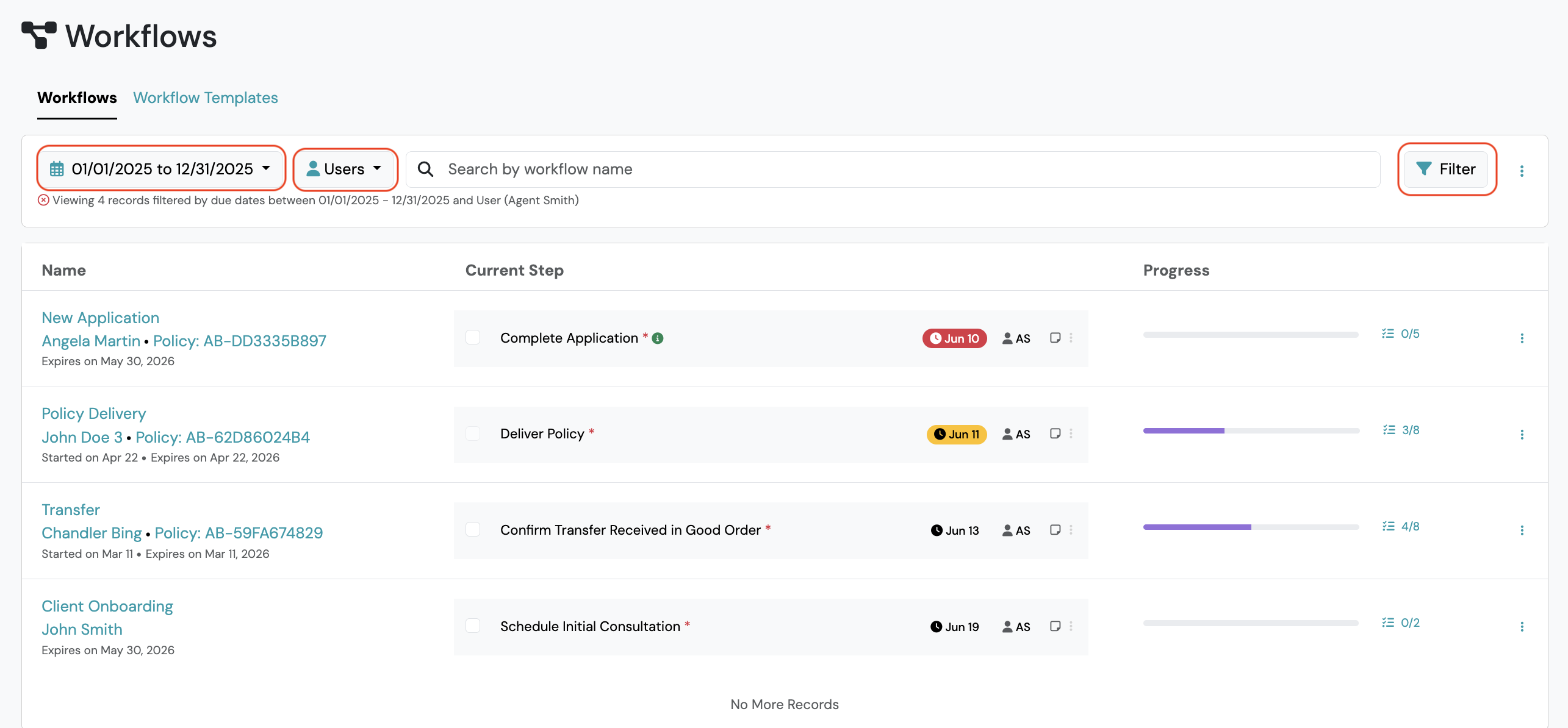 Screenshot: Overview